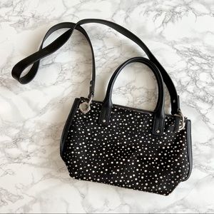 Talbots Calf Hair Polka Dot Crossbody Bag